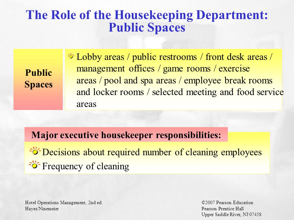 The Roles & Responsibilities of the Housekeeping Department